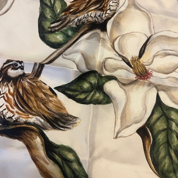 NWOT Fly Formal Quail & Magnolia Silk Scarf - Picture 4 of 8